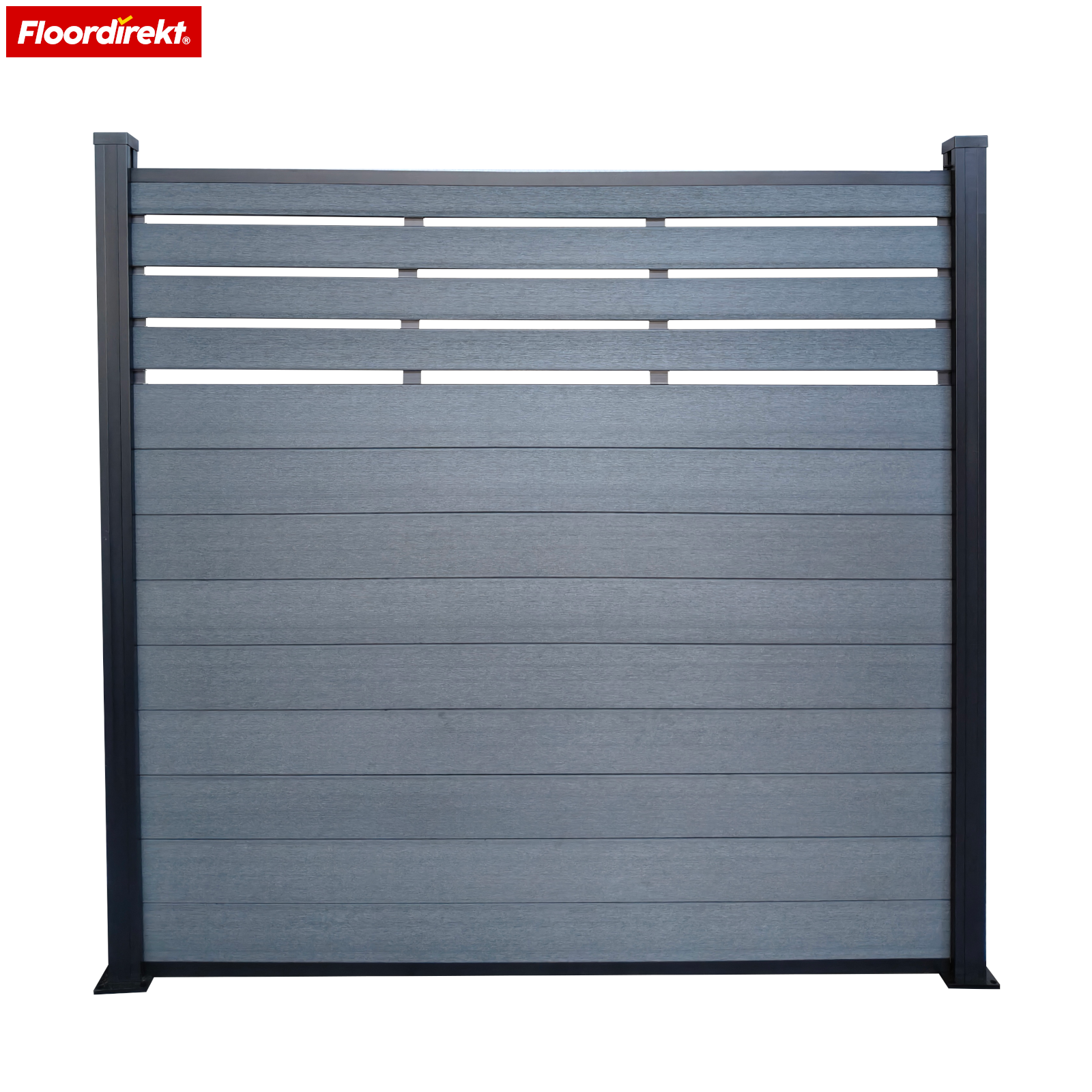 WPC Privacy Schutting | Elba | 180x180 cm Antraciet | Weerbestendig, UV-bestendig & onderhoudsarm met aluminium palen