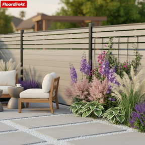 WPC Privacy Schutting | Elba | 180x180 cm Antraciet | Weerbestendig, UV-bestendig & onderhoudsarm met aluminium palen