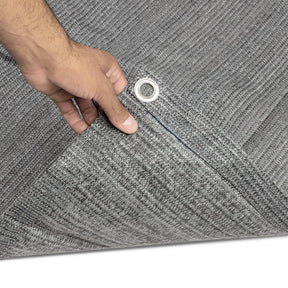 MAYTIIMO Voortenttapijt, campingtapijt, outdoor campingmat, HDPE, luifeltapijt met draagtas, tentvloer, tapijt voor camping, 250 x 250 cm, grijs/blauw MAYTIIMO Voortenttapijt, campingtapijt, outdoor campingmat, HDPE, luifeltapijt met draagtas, tentvloer, tapijt voor camping, 250 x 250 cm, grijs/blauw