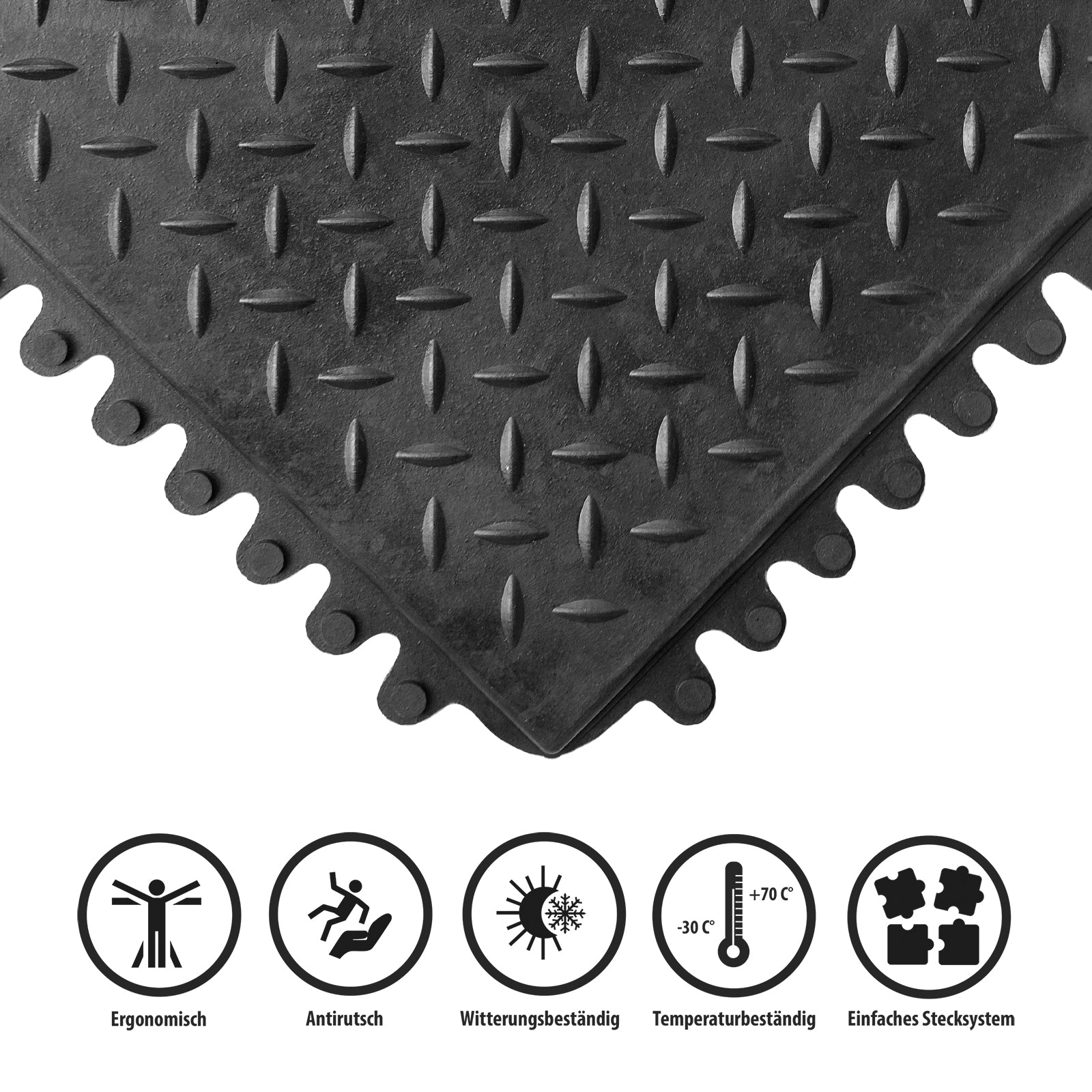 Domino Rubbermat in Standaardmaat Domino Rubbermat in Standaardmaat