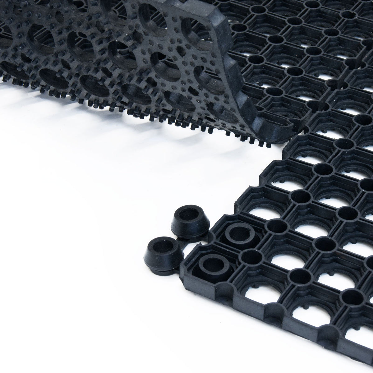 diconfa Rubberen ringmat op maat – breedte: 0,4 tot 1,5 m – lengte: 0,2 tot 10 m = > 0,5 m x 0,92 m (50 cm x 92 cm) – vuilvangmat antislip paddockmat rubberen mat gatenmat honingraatmat
