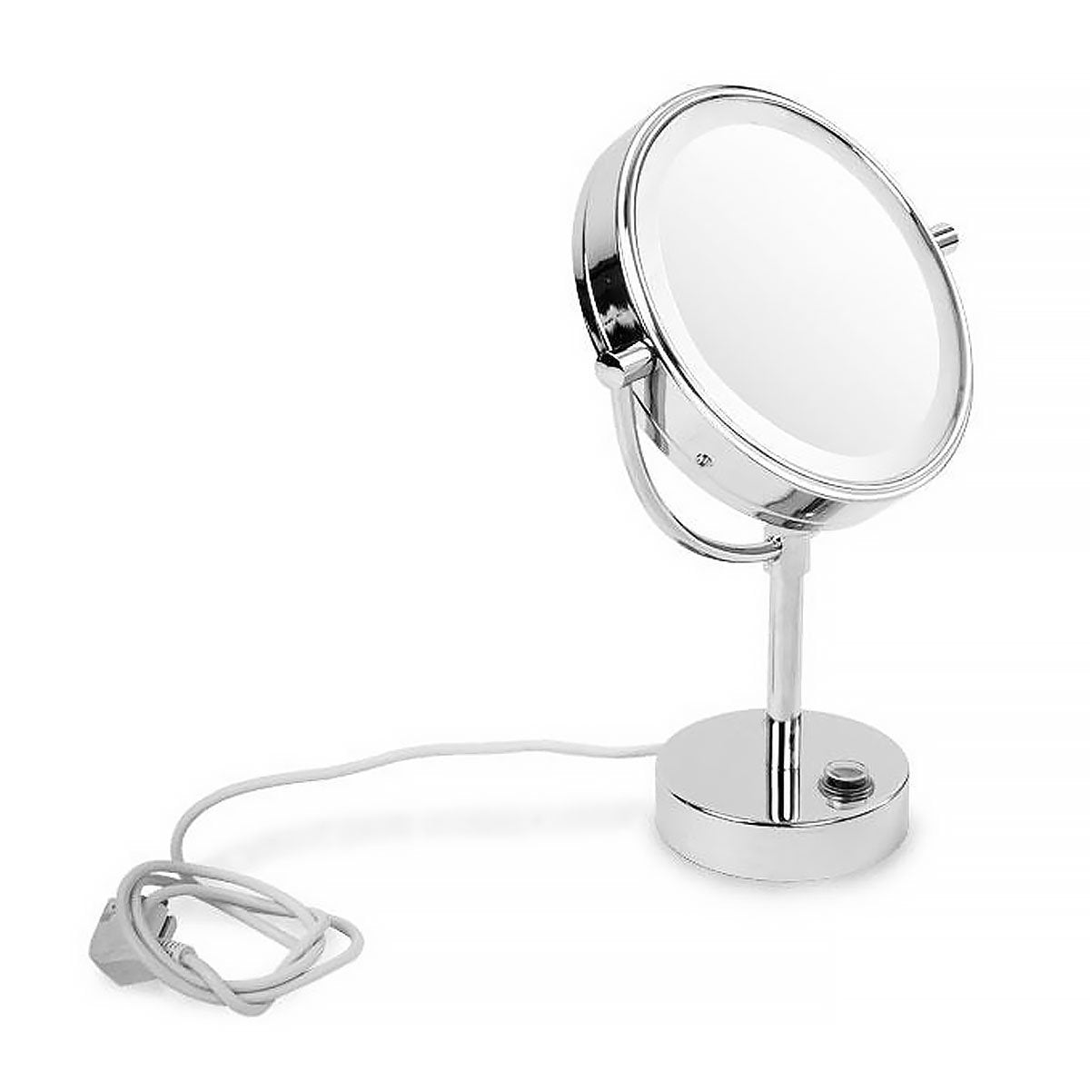 LED verlichte make up spiegel - dubbelzijdige make-upspiegel met normale  stand en 5x